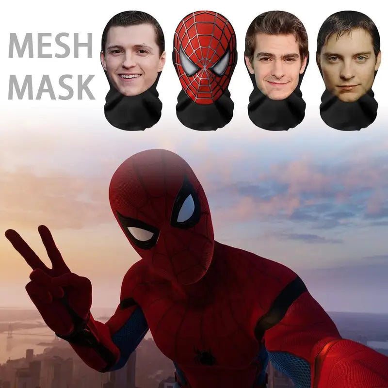 3D Realistic Face Mask Mesh Cosplay Prop Halloween Party Mask Unisex