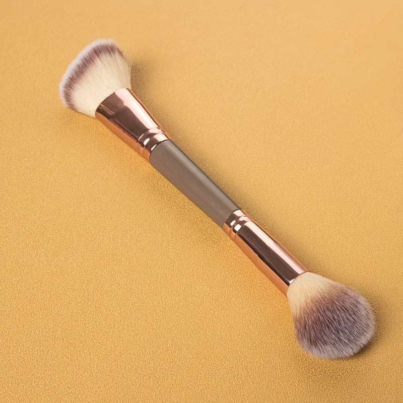 Double-Ended Foundation Makeup Brush for Liquid, Powder & Concealer