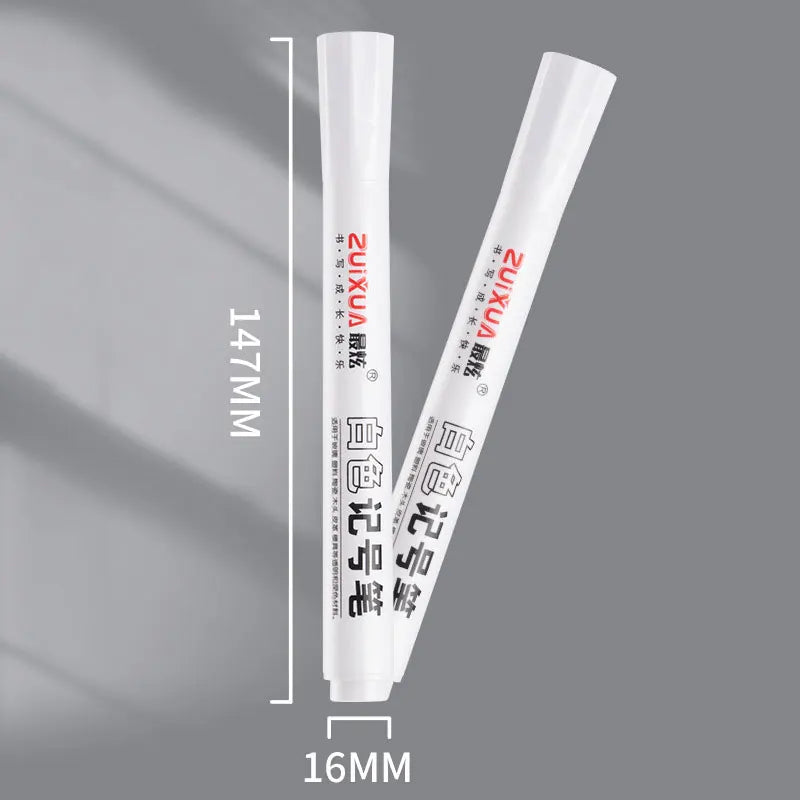 5pcs Waterproof Rubber Paint Markers for Tire & Car Painting - Multi-Color
