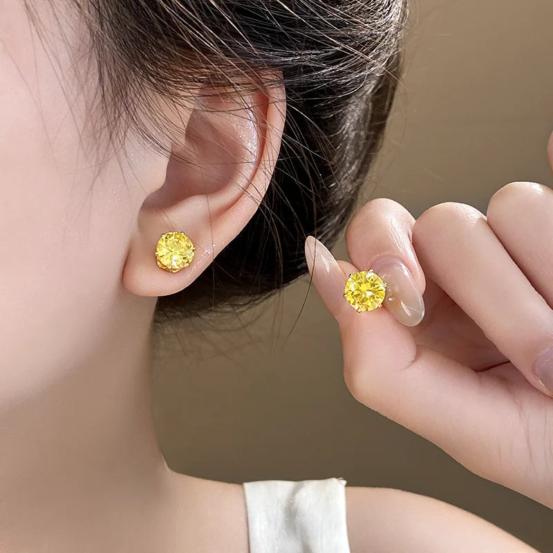 Luxury Zircon Earrings Set with Gift Box for Women - Elegant Jewelry Gift