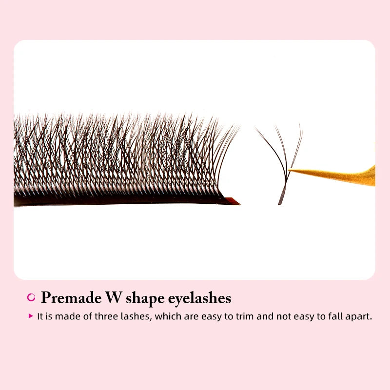 Eyelash Extension Fans 8-15mm C/D Curl Premade Faux Mink Lashes for Professional Makeup