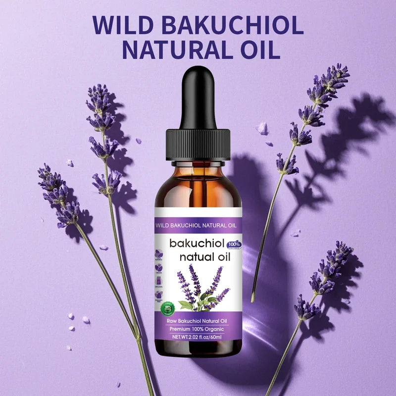 Botanical Anti-Aging Face Oil - Natural Retinol Alternative with Lavender & Bakuchiol, 60ml