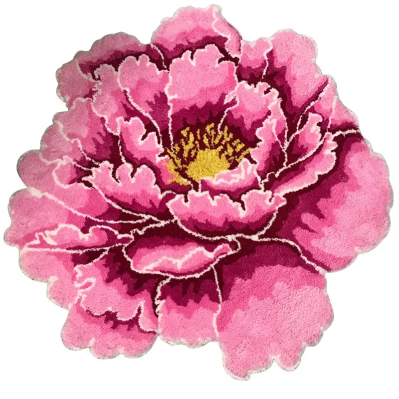 Round Thick Flower Carpet Rug for Living Room Bedroom Hallway Kids Door Mat