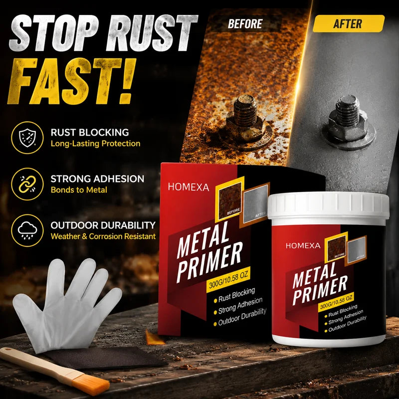 Anti-Rust Metal Primer for Iron Gates & Steel Railings - High Adhesion Outdoor Paint