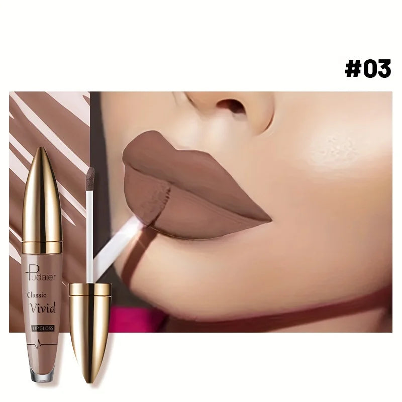 High Pigmented Matte Lip Glaze - Long-Lasting Smudge Proof Liquid Lipstick for Makeup