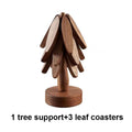 Wooden Tree Design Trivets Set - Heat Resistant Table Mats & Coasters
