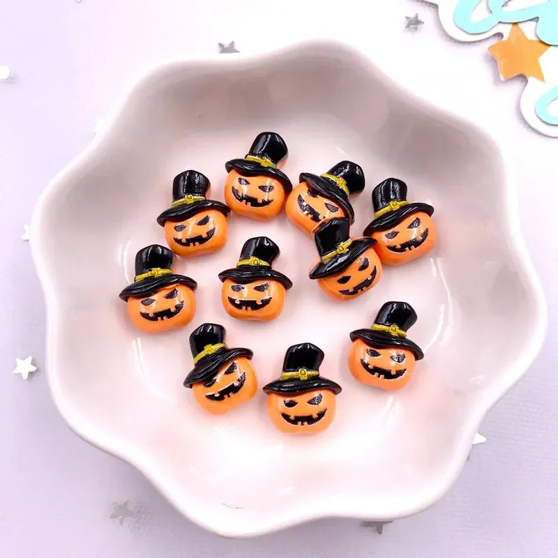 30pcs Colorful Resin Mini Figurines Halloween Decor Craft Supplies