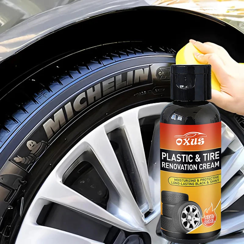 Car Tire Shine & Retread Wax - Durable Gloss Enhancer and Blackening Care