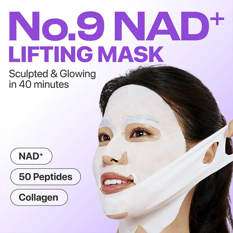 Instant Firming Face Mask with Peptides & Collagen - 4 Sheets & Lifting Band