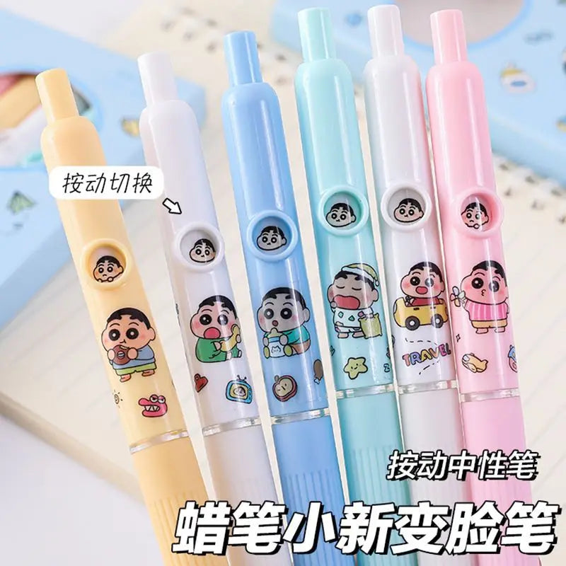 Cute Cartoon Shin-chan Gel Pen - Retractable Kawaii Stationery for Students