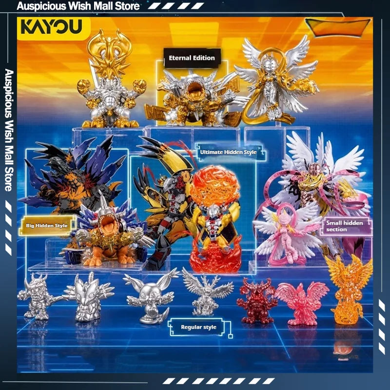 Digimon Assembled Blind Box Mini Eraser Figure MetalGreymon Collectible Home Decor