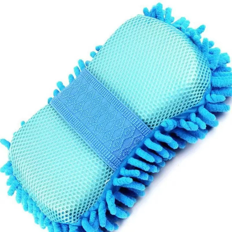 Microfiber Car Wash Sponge & Detailing Brush Set - Multiple Colors