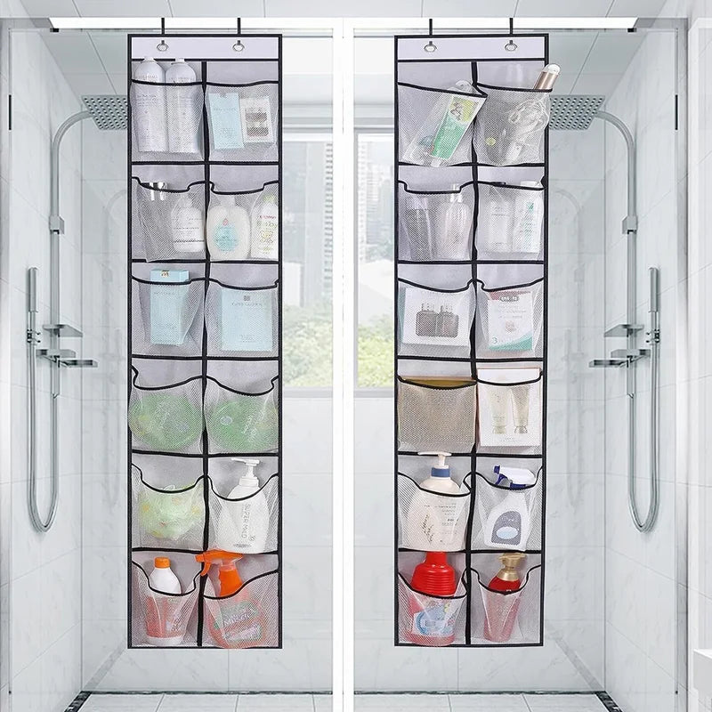 Over-the-Door Shoe Organizer with 12 Mesh Pockets - Large Storage Bag for Bedroom Closet