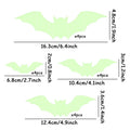 Glow Halloween Wall Stickers - 16pcs Glow in the Dark Bat Window Decals for Haunted House & Holiday Decor
