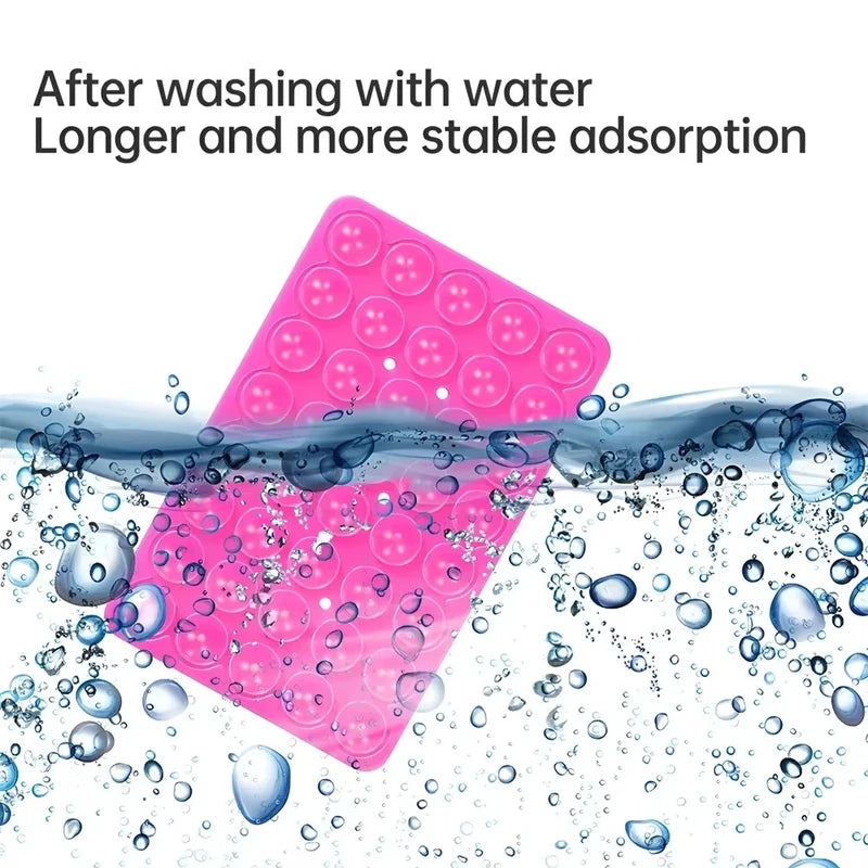Silicone Suction Pad for Mobile Phone Mount - Double & Single Sided Adhesive Holder