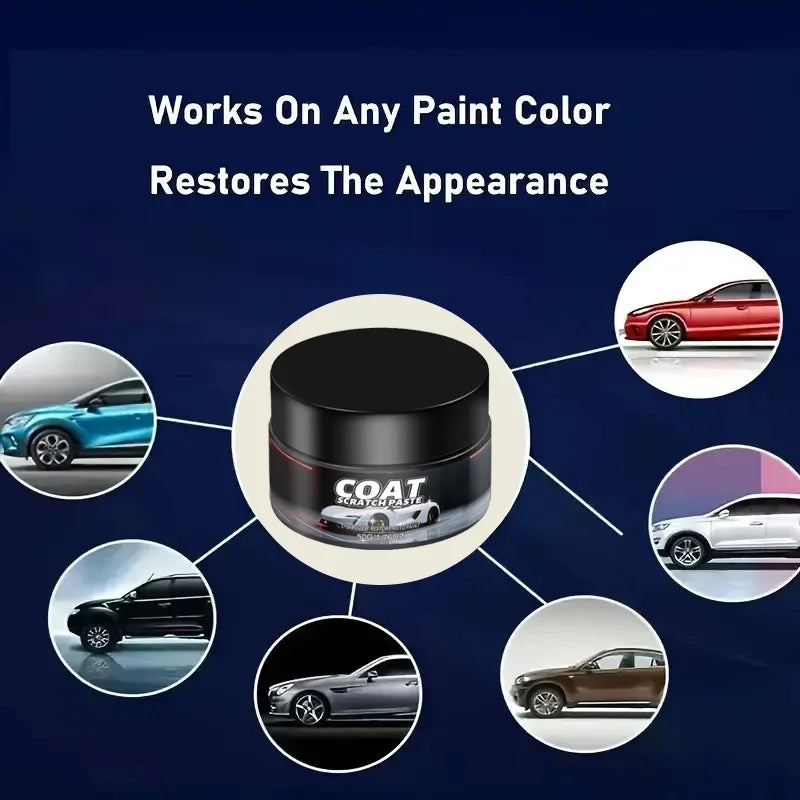 Car Scratch Repair Wax 50g - Universal Paint Swirl Remover & Exterior Polishing Paste