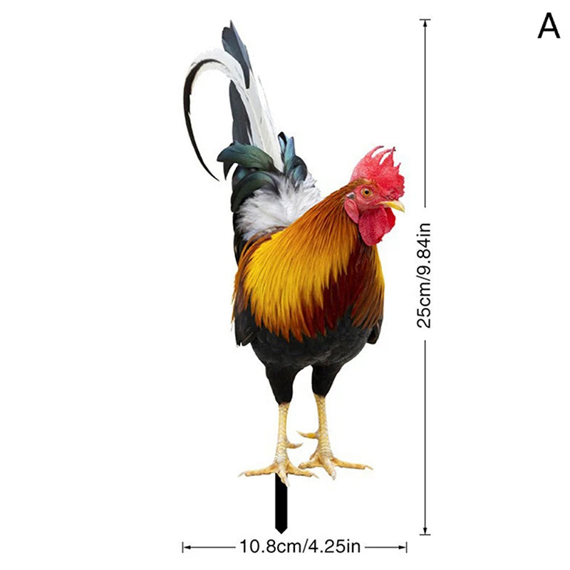 Weatherproof Garden Rooster Statue Yard Decor for Lawn & Patio Outdoor Decoration