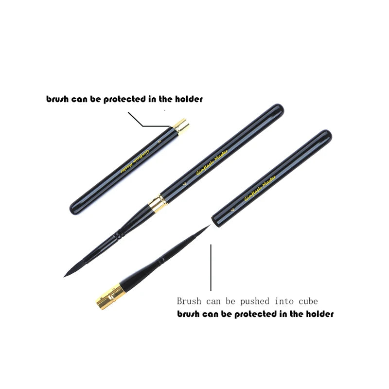 Watercolor Paint Brush Set - Portable Gouache Art Brushes for Acrylic & Watercolour Painting