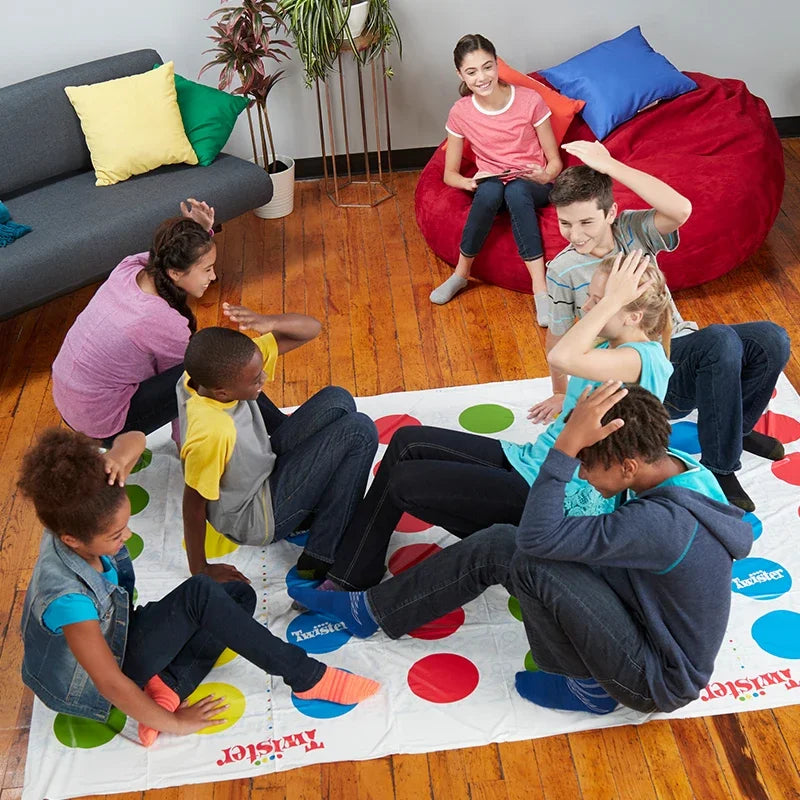 Family Indoor Outdoor Twister Party Game - Body Twisting Interactive Group Sports Toy