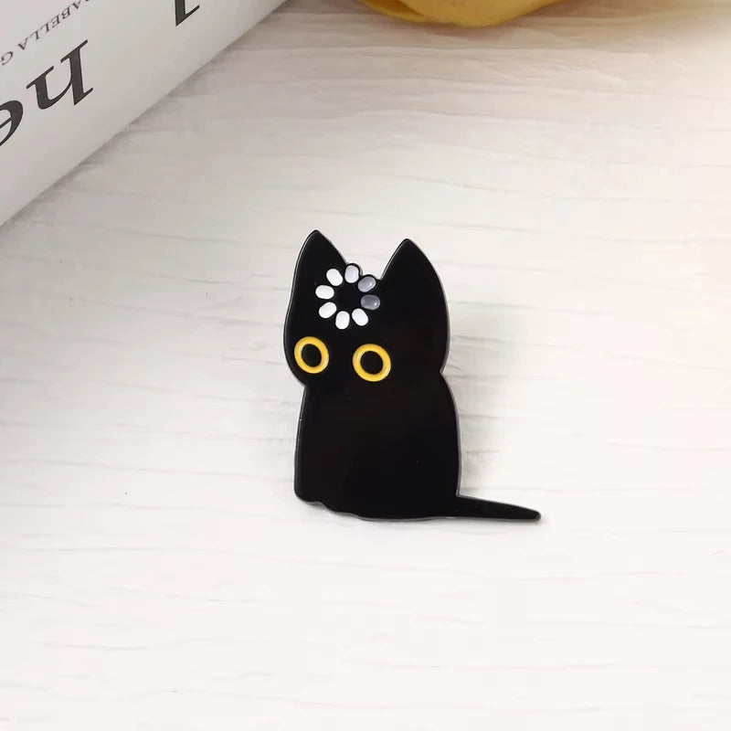 Black Cat Void Loading Enamel Pin Cartoon Kitten Meme Jewelry Brooch Gift