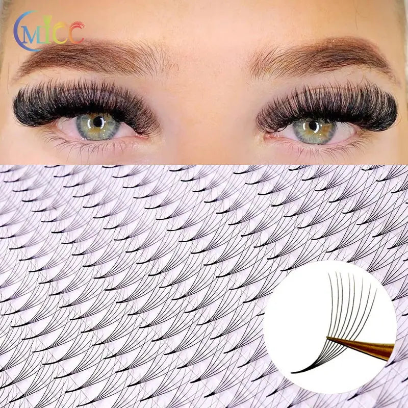 Premade Volume Lash Fans 8-15mm for Eyelash Extensions - 3D/6D/8D/10D Sharp Narrow Fans