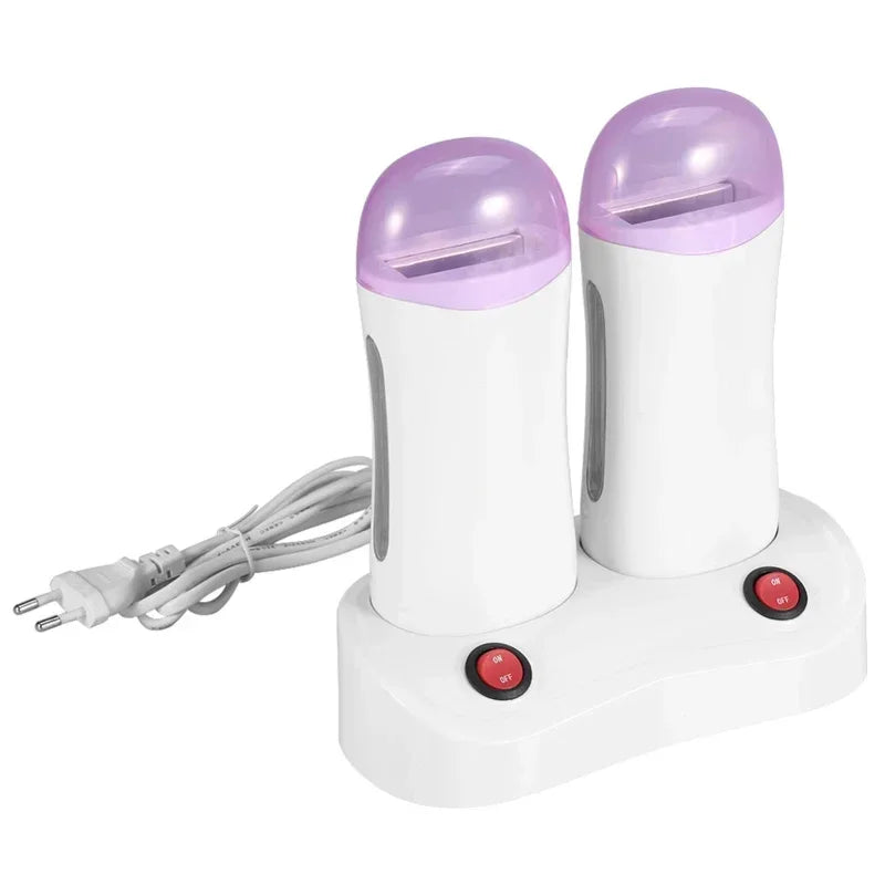 Electric Wax Heater Epilator for Hair Removal with Refillable Cartridges