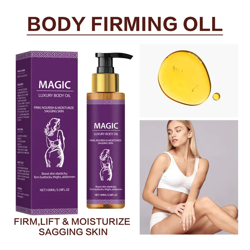 Body Oil for Tightening & Brightening - Nourishing, Firming, Anti-Cellulite Massage Oil