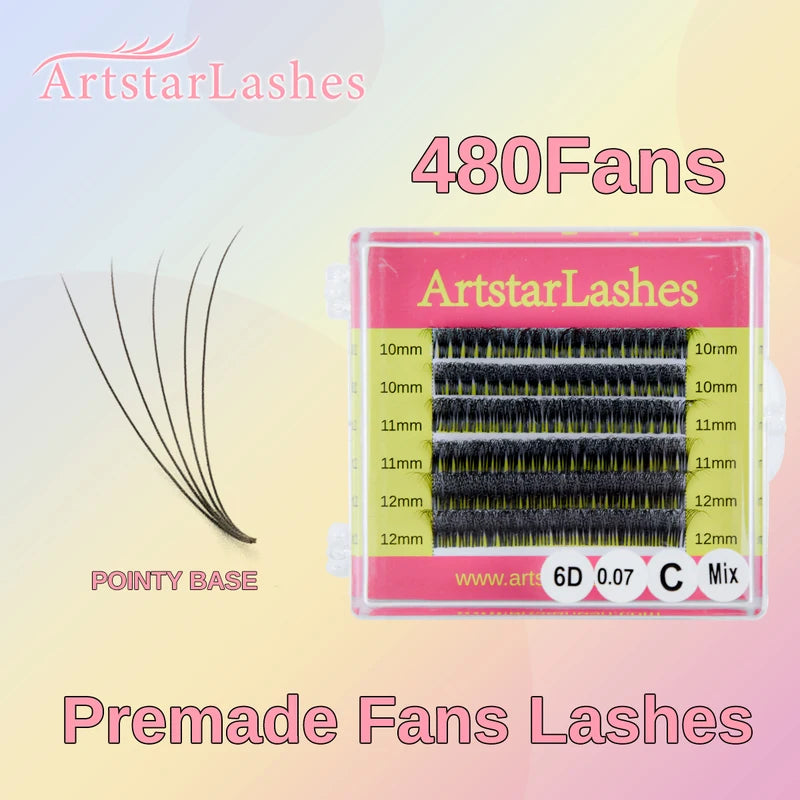 Premade Eyelash Extension Fans 4D-8D Volume Lashes Natural Fluffy Lash Fans