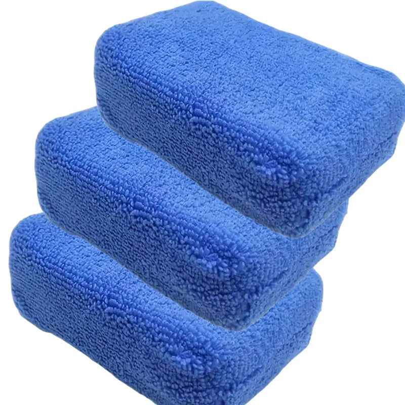 Microfiber Car Wax Applicator Pads Set - Soft Polishing Sponges for Auto Detailing