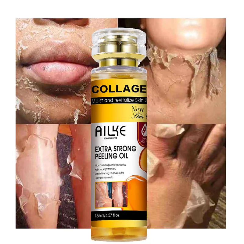 Collagen Peeling Oil for All Skin Types - Brightening, Exfoliating & Stretch Mark Removal