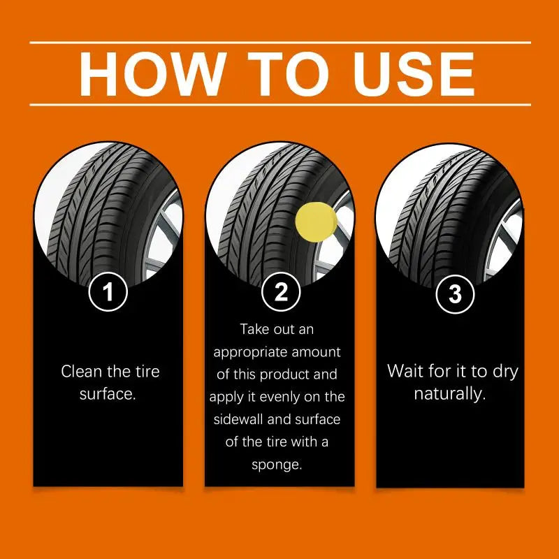 Car Tire Polish Wax - Glossy Long-Lasting Protective Coating for Wheels