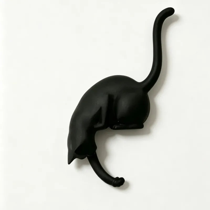 Cat-Shaped Hanging Ornament Hook - Inverted Towel & Storage Hook for Home Decor