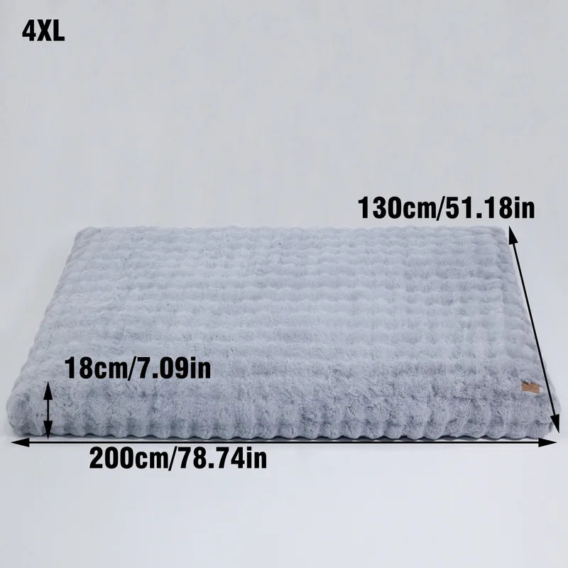 Ultra-Soft Plush Pet Bed with Thick Foam Base for Dogs and Cats