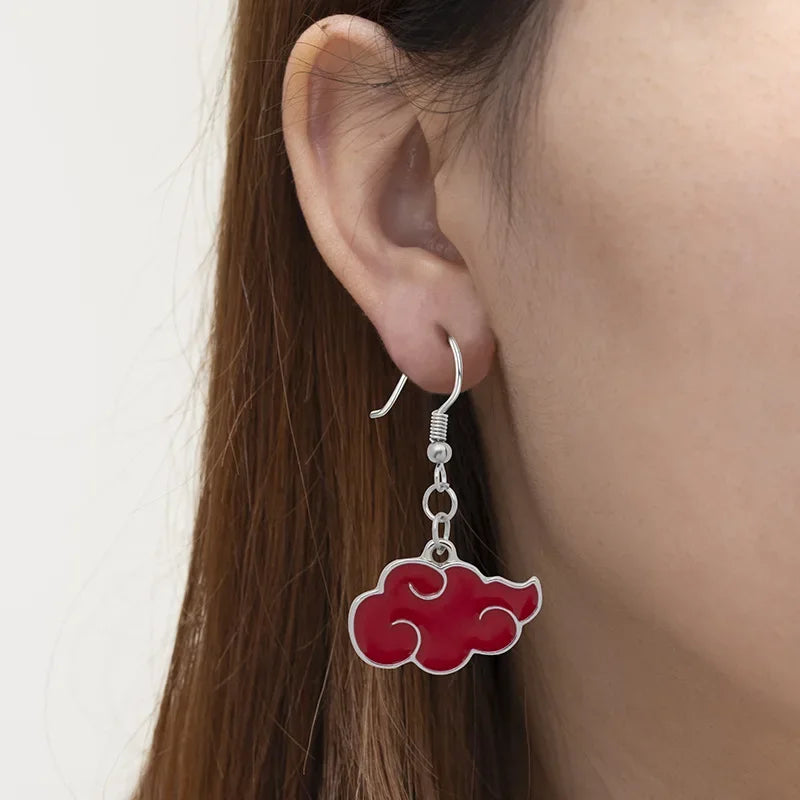 Anime Naruto Jewelry Drop Earrings Sharingan Akatsuki Pendant Accessories for Cosplay and Gifts