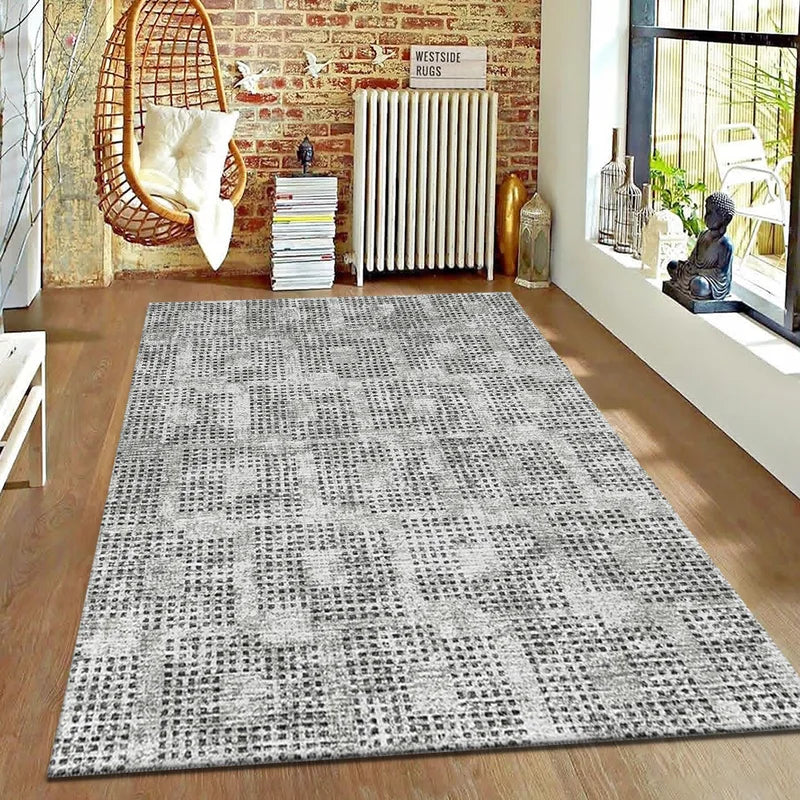 Nordic Style Retro Living Room Carpet - Non-Slip Sofa & Bedside Rug
