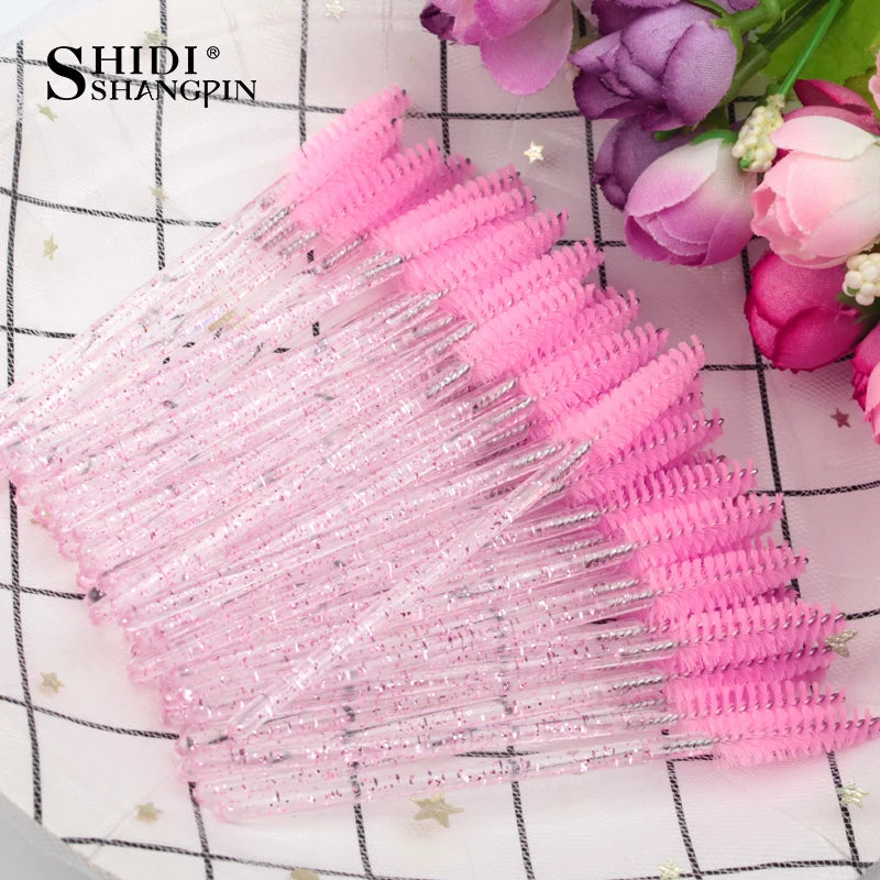 Eyelash Brushes and Mascara Wands Set - 25/50/100 Pcs for Eyelash & Eyebrow Makeup