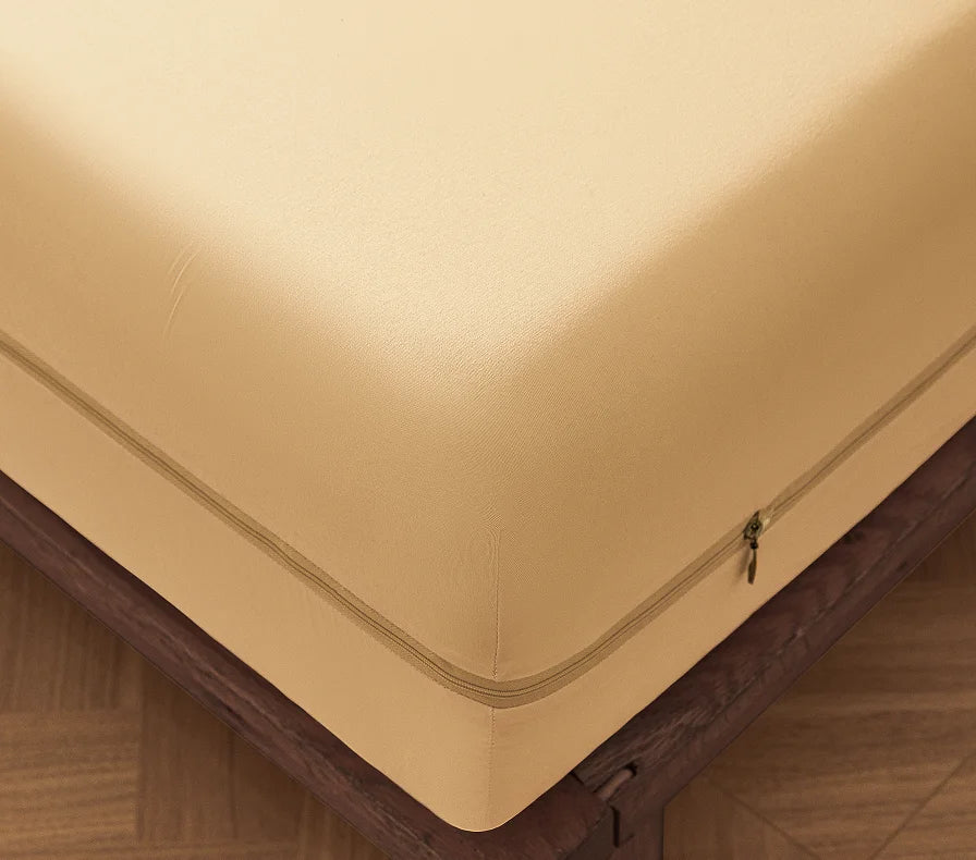 Nano Waterproof Breathable Mattress Encasement with 6-Sided Zipper - Silent Dustproof Bed Cover