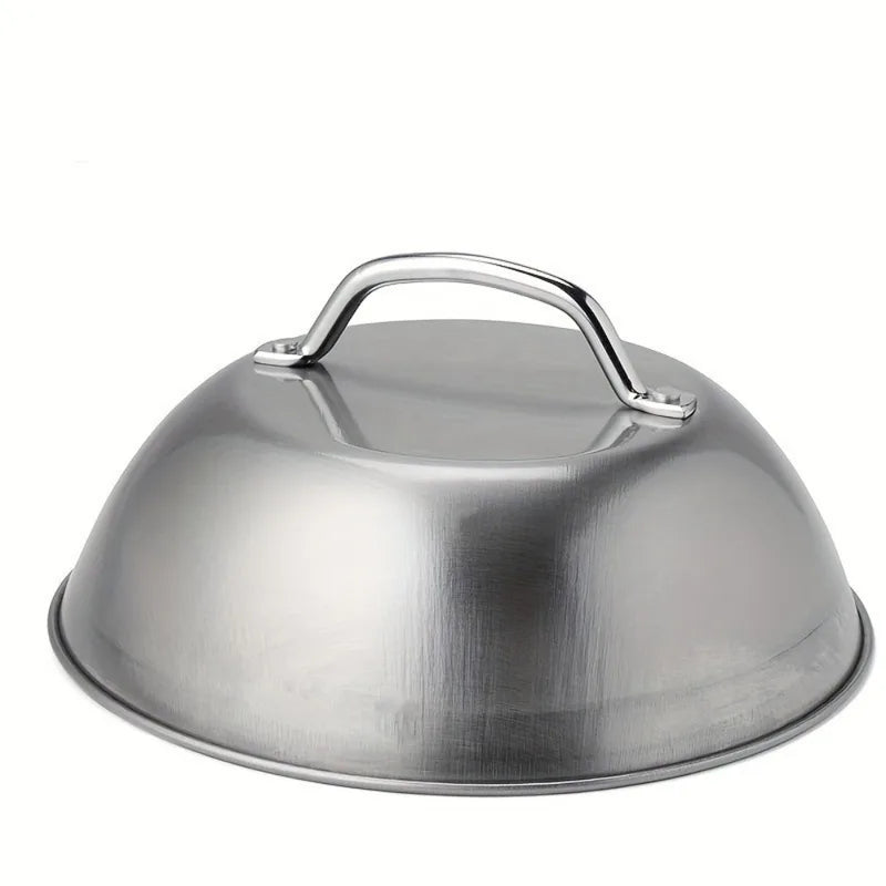 Stainless Steel Oven Cover 6/9 Inch Round Cheese Melting Dome Cooking Tool with Handle