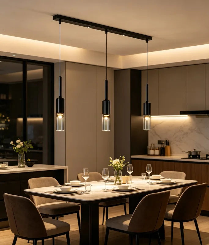 Nordic Glass LED Pendant Lamp Chandelier for Living Room Bar Kitchen Minimalist Light Fixture