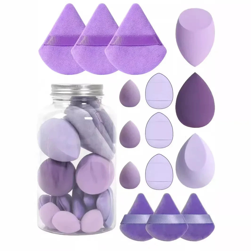 12/15Pcs Makeup Sponge Set - Cosmetic Puff Foundation Beauty Egg Powder Puffs