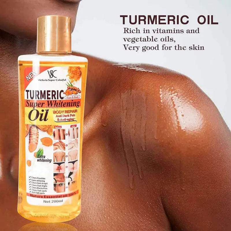 Turmeric Essential Oil for Skin and Body Massage - Moisturizing Aromatherapy Oil 200ml