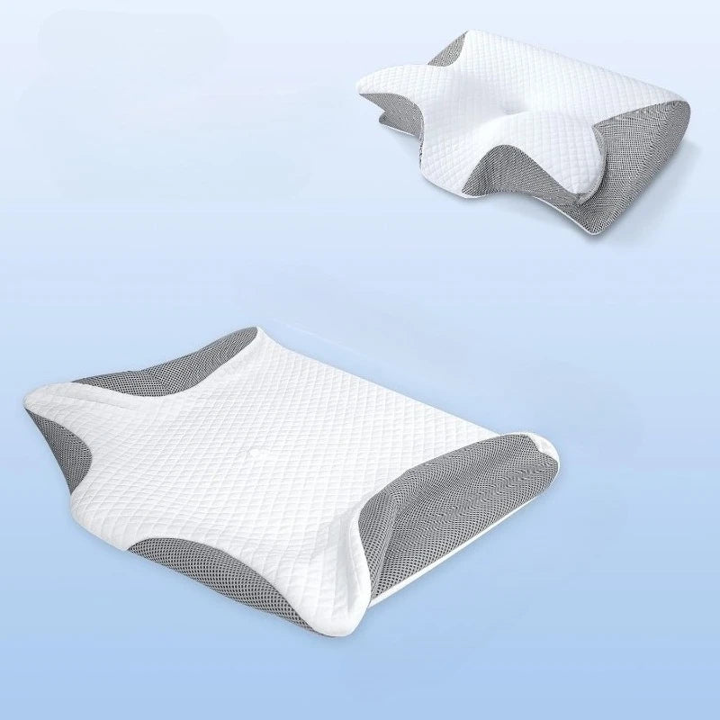 Memory Foam Cervical Pillowcase with Zipper Replaceable Breathable Machine Washable - 1 Piece