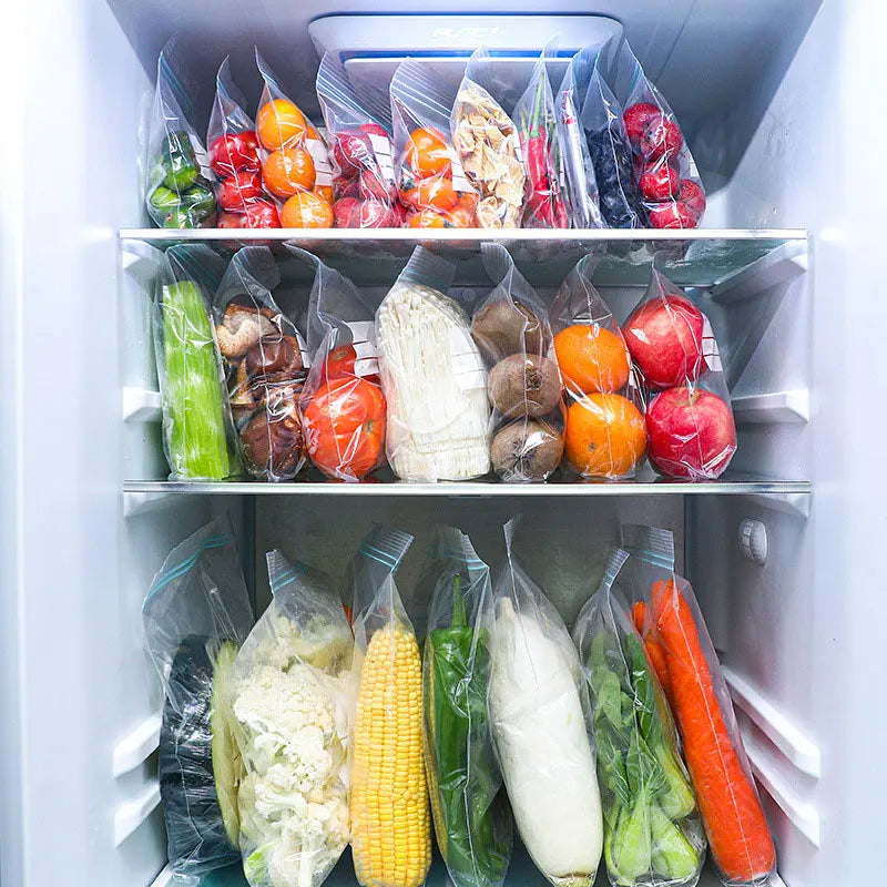 Reusable Food Storage Bags with Zipper Seal - Stand Up Plastic Freezer Pouches