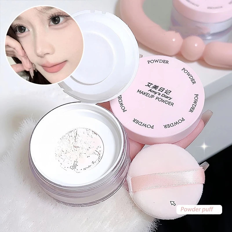 Translucent Loose Powder Makeup Set with Oil Control & Matte Finish - 35g