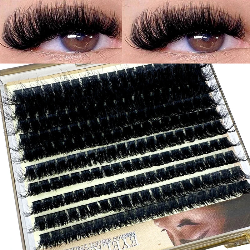 DIY Eyelash Extension Clusters - 10-18mm Wispy Lash Fans, Assorted Colors