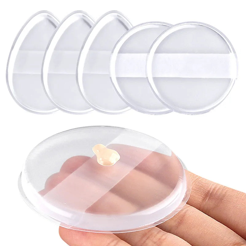 Silicone Gel Powder Puff Sponge for Foundation BB Cream Makeup Tools, Reusable, Non-Absorbent