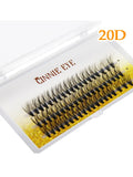 100 Bundles Cluster Eyelash Kit with Faux Mink Fans - Natural, DIY Ready Made Lashes