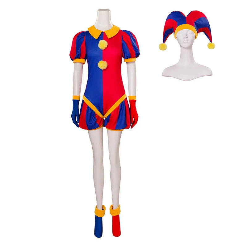 Pomni Cosplay Costume Hat for Halloween Carnival Party Disguise