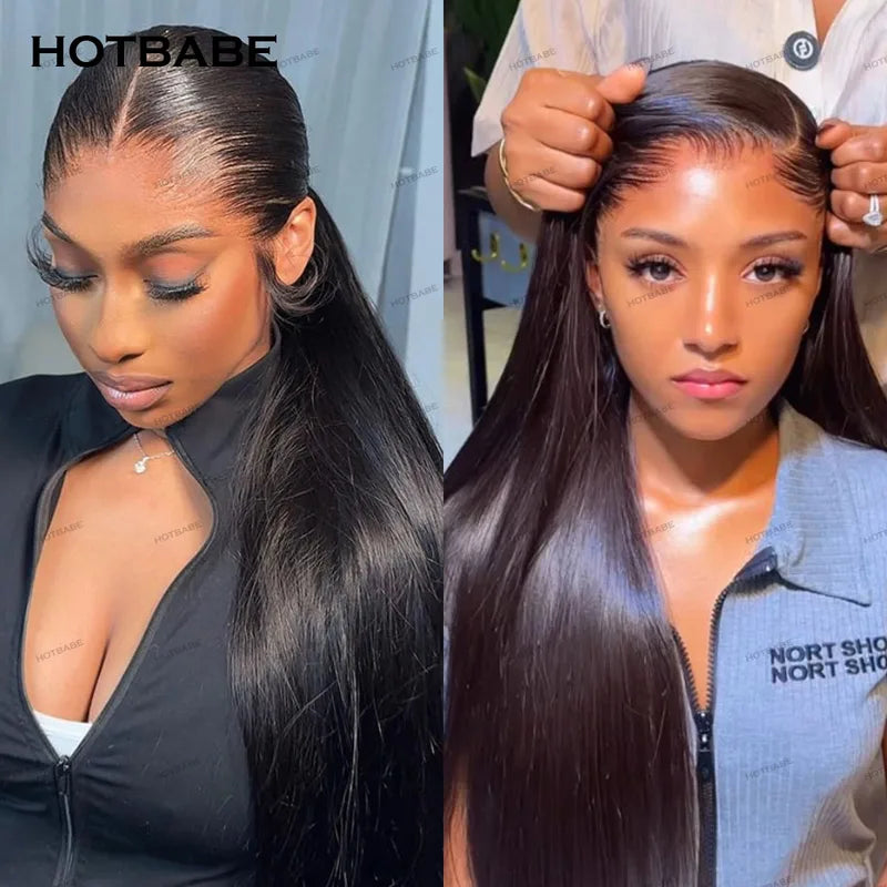 Glueless Human Hair Wig with HD Lace Frontal Preplucked Silky Straight 13x6 400 Density