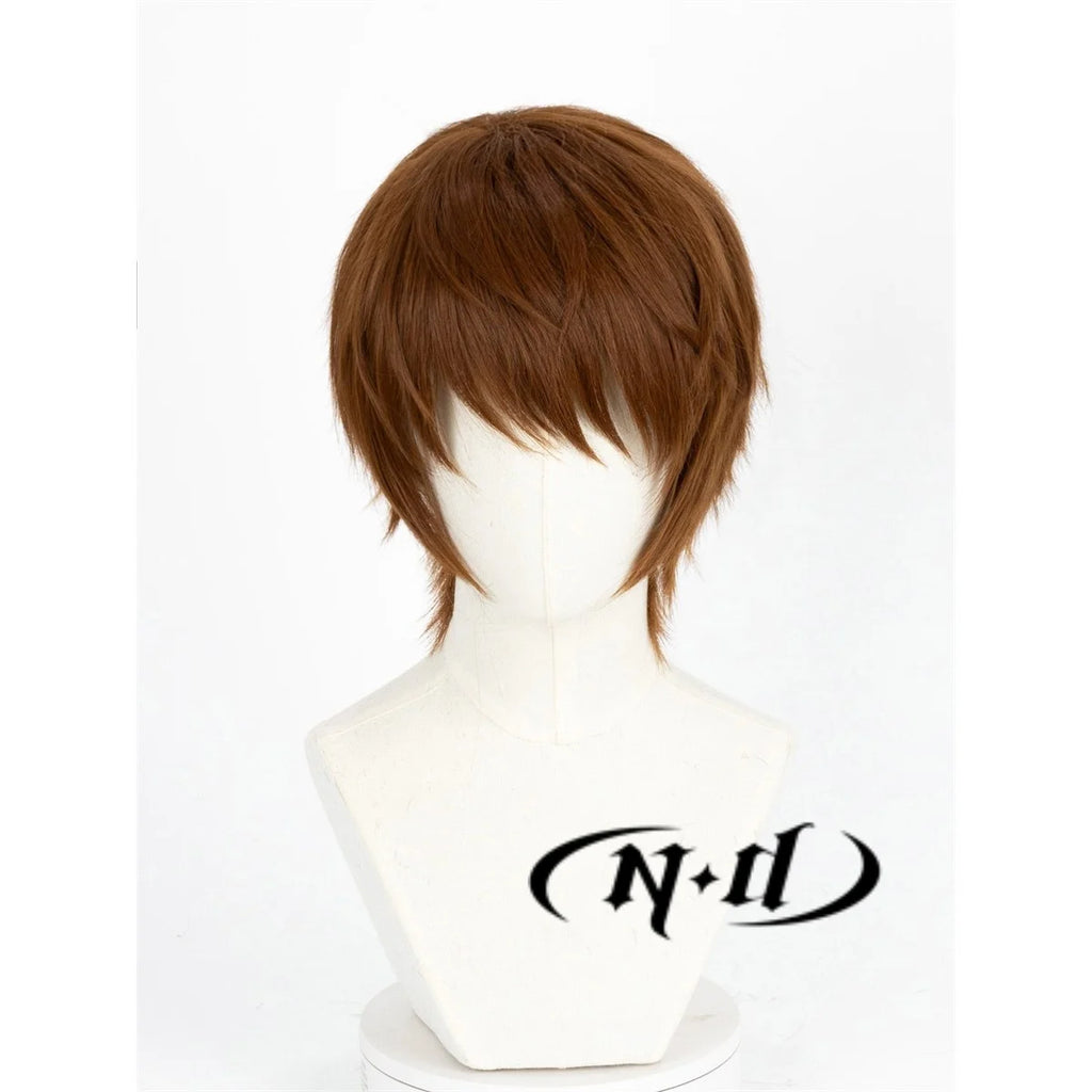 Light Yagami Cosplay Wig - Anime Death Note Light-Brown Hair for Halloween Costume